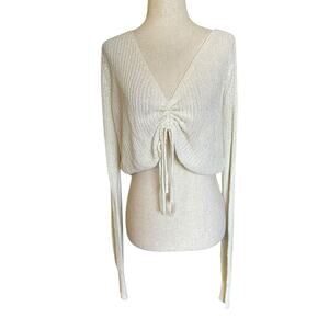 Windsor Ivory Knit Crop Top Women Size Large | 46-48